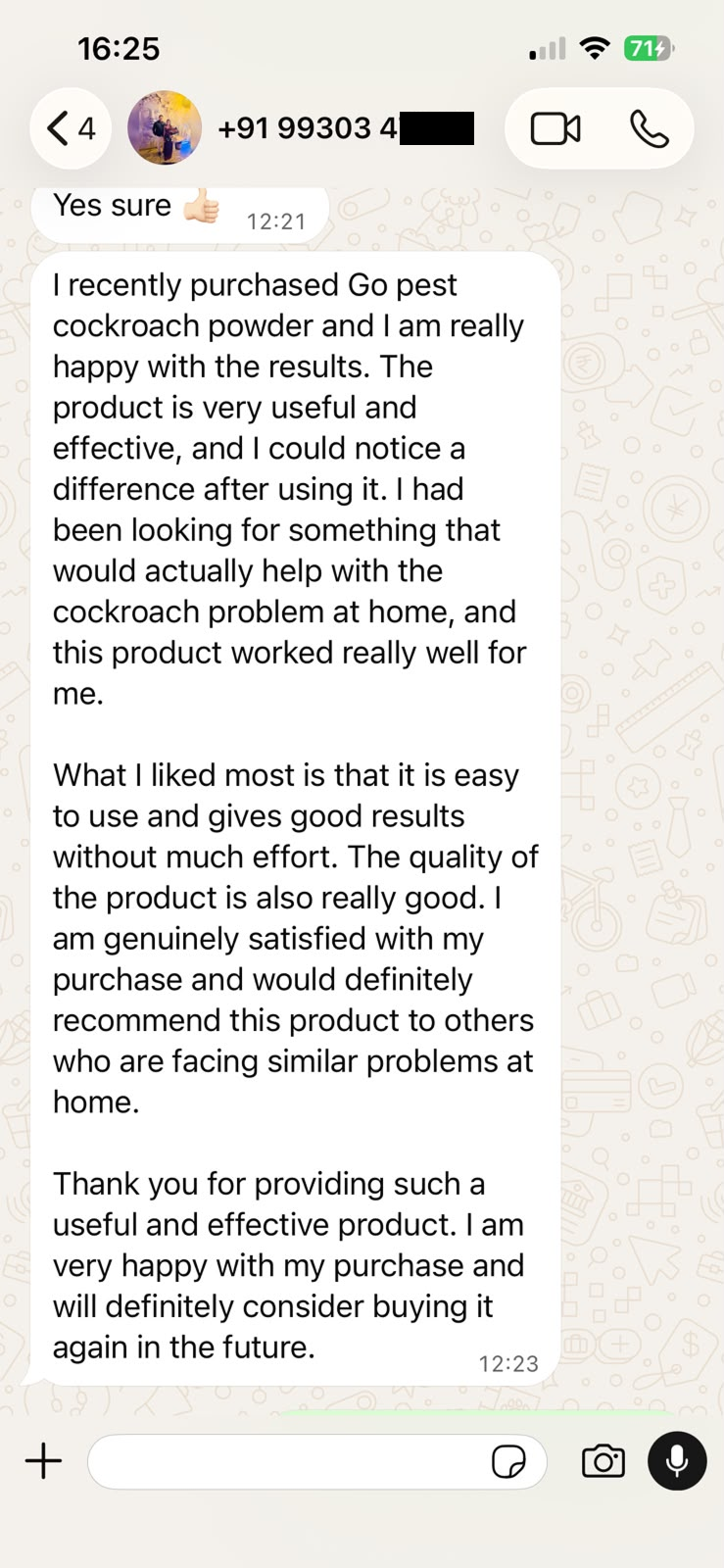 Customer result 2